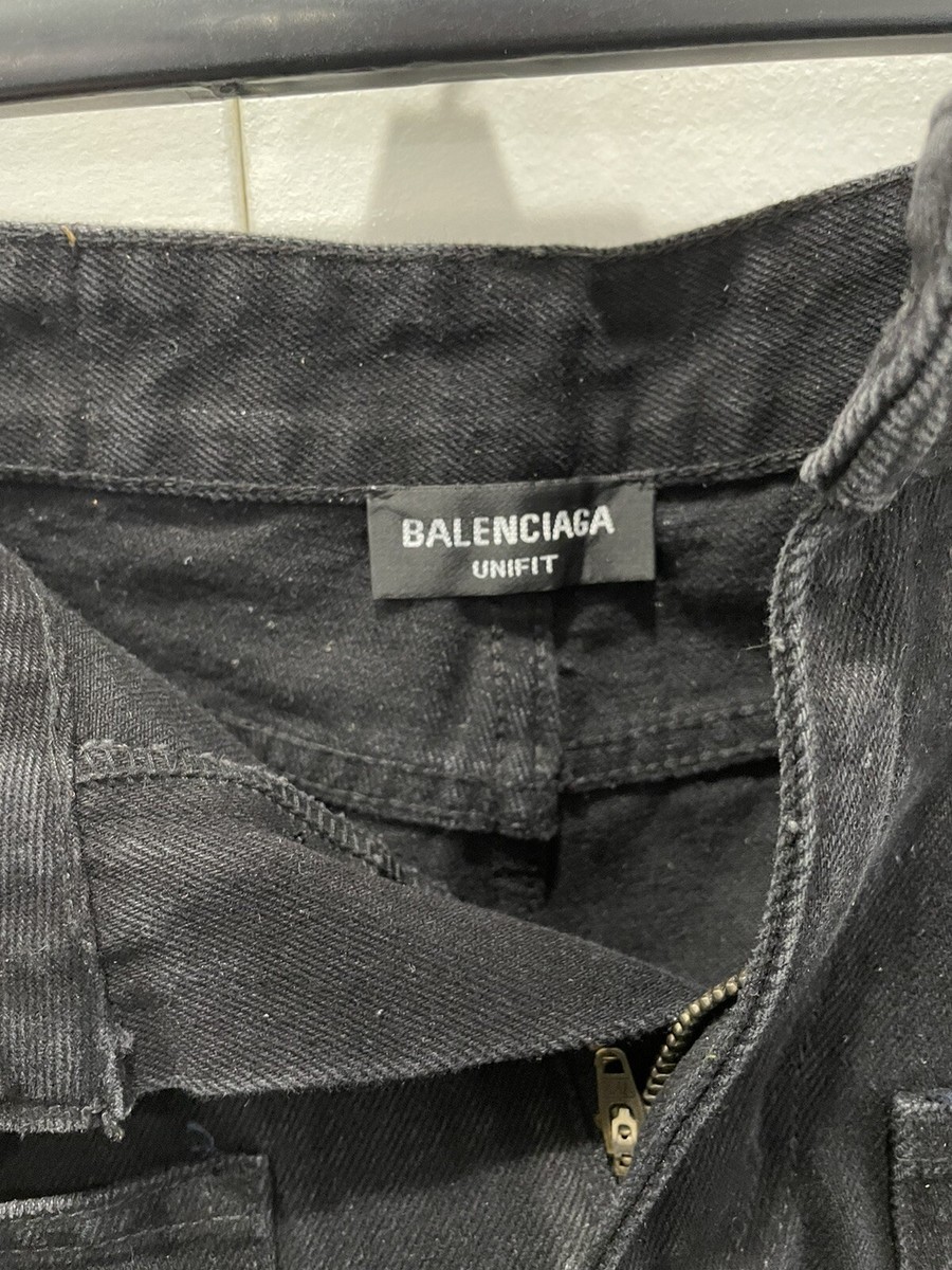 Balenciaga Runway Patched Pockets Baggy Jeans Reverse Pockets Small