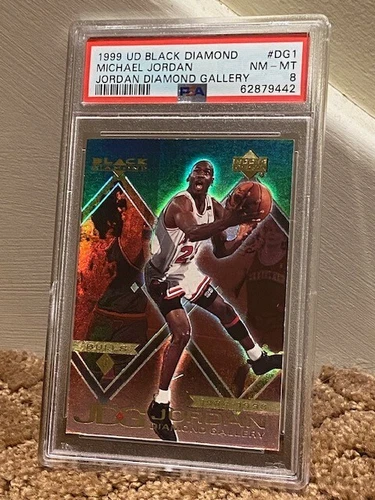 1999 UD Black Diamond Gallery Michael Jordan MJ PSA 8 #DG1 Card NEW CASE
