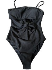 LIFE ON THE BEACH Women's Size Medium uk12/14 Swimsuit Black One-Piece BNWT