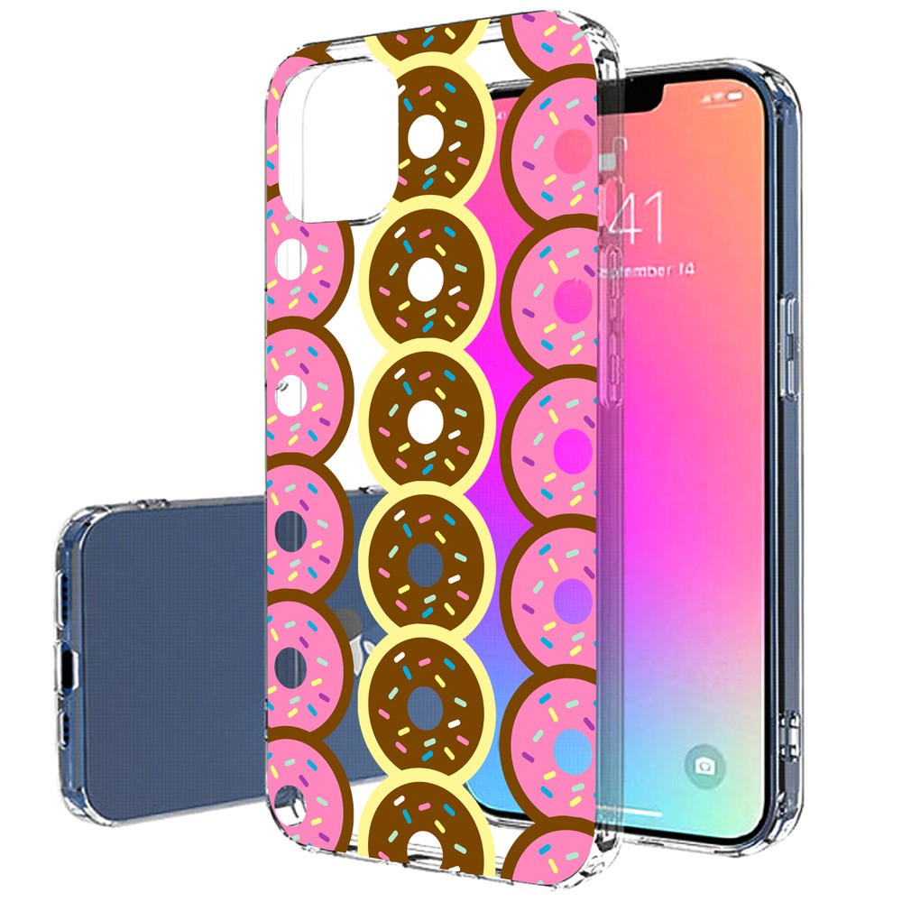 TalkingCase Slim Case for Apple iPhone 14 Max, Donuts Print, USA