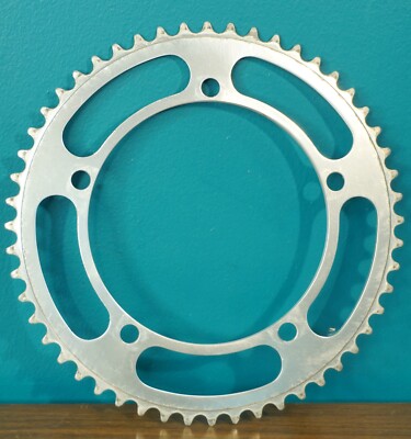 Plateau Campagnolo Super Record 52 Dents - 144 BCD - Argent - Vintage Italie