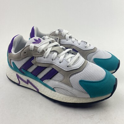 Adidas Tresc Run Mens Size 9 White Hi-res Aqua Purple EH1352