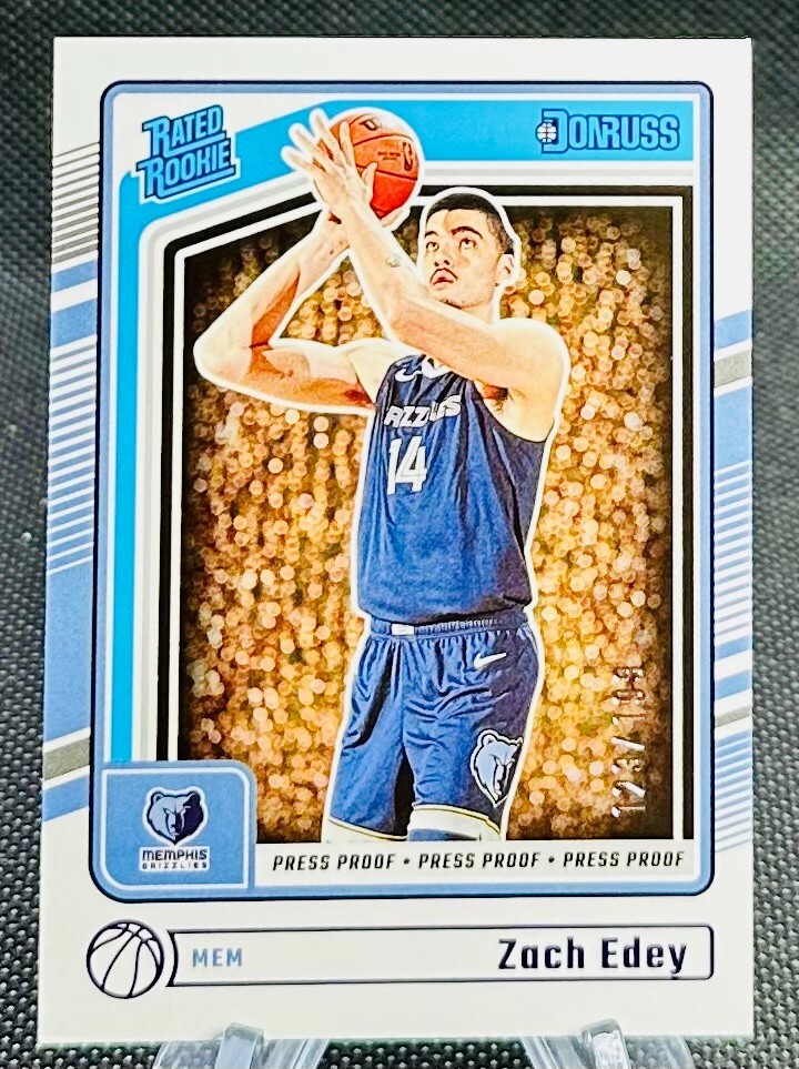 2024-24 Panini Donruss Press Proof Purple Zach Edey Grizzlies Rc #239 #d 123/199