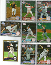 DIAMOND ANNIVERSARY-SILVER+GOLD 2011 TOPPS LOT OF TEN PARALLEL CARDS