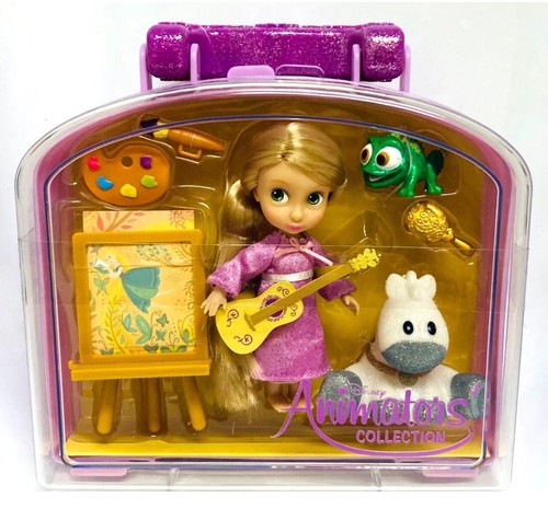 Disney Animators' Collection Mini Puppe 5" Rapunzel Spielset Tragetasche
