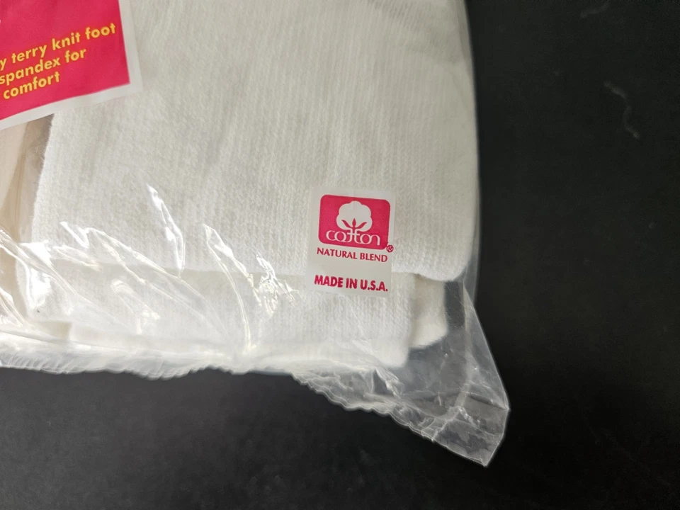 Calcetines vintage 1998 Fruit Of The Loom 6 Pk tobillo crew para mujer nuevos talla 4-9 Foto 3 de 4