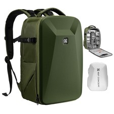 K F CONCEPT Camera Backpack,Hardshell Photography DSLR Bag Large, Green