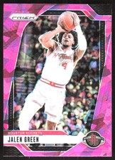 7372K 2024-25 Panini Prizm #102 Jalen Green Prizms Pink Ice