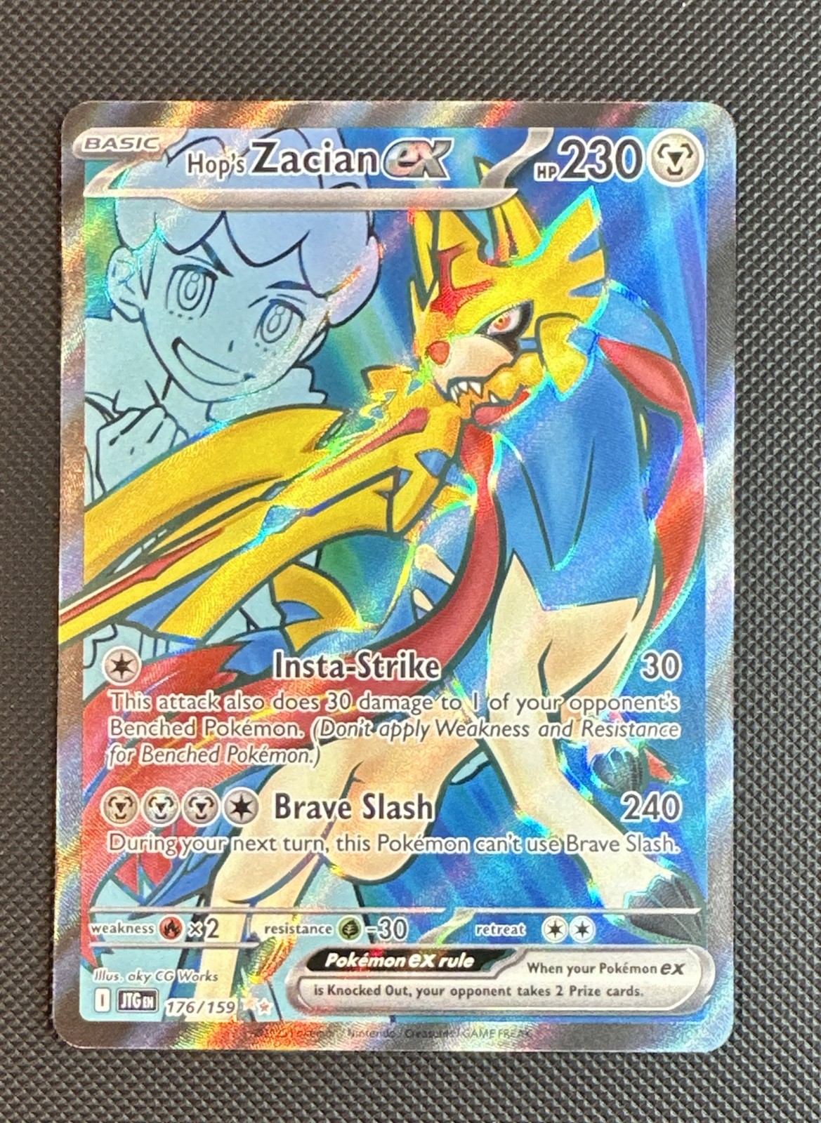 Hop's Zacian ex 176/159 Sv09: Journey Together Holo (stock# G92)