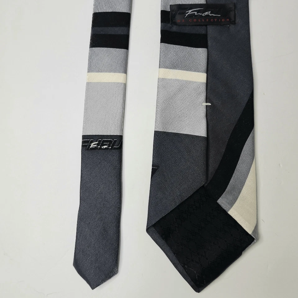 Corbata para hombre de colección FUBU años 90 Y2K vintage remolino mezcla de seda deletreada - leer Foto 4 de 4