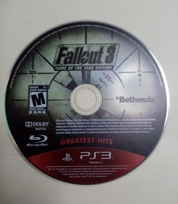 Fallout 3 Game of the Year Edition (Sony PlayStation 3) Greatest Hits Disc Only