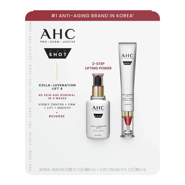AHC Pro Shot Colla-Juvenation Serum 1.35oz + Eye Cream 1oz