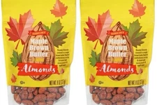 2 Packs of Trader Joe's Maple Brown Butter Flavored Almonds 8 OZ Each