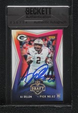 BAS 2020 Panini Instant NFL Draft Night /489 AJ Dillon #14 Authentic Auto ow6