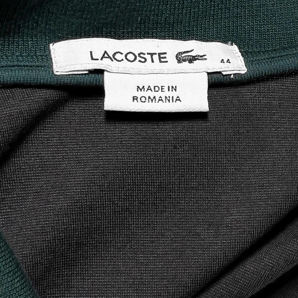 Женское платье Lacoste 44 зеленое черное цветной блок короткий рукав асимметричная молния - Изображение 3 из 4