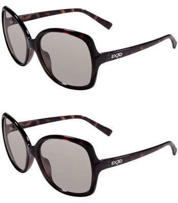 2x EX3D Damen 3D Brille passiv Polfilterbrille für HD 3D-TV Beamer Kino RealD