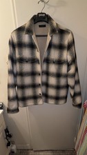 AllSaints Plaid Check Sherpa Lined Jacket Size XXL