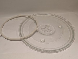 Universal Mikrowelle Glas Drehteller Platte D : 270 mm + Laufring Ersatzteil