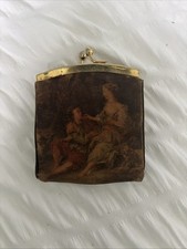 Vintage Kiss Lock Satin Finish Coin Purse Victorian Style