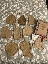 Lot of 9 Brown Bag Cookie Art Molds Christmas Halloween Holiday Santa Snowman