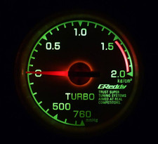 Trust Greddy 60mm Mechanical Boost Gauge White 2.0 Bar Green Led R34 S15 Rx7 Jdm