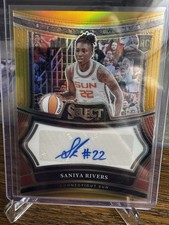 SANIYA RIVERS GOLD AUTO /10 2025 Panini Select WNBA RC SP Sun Rookie Autograph