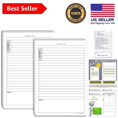 Complete 2-Pack To-Do List Notepad Set - Organize Life & Projects Effectively