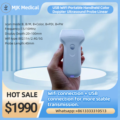 WiFi/USB Handheld Ultrasound - Linear Probe Color Doppler Scanner