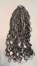 Box Braids Or Twist Hair Grey 12 Inch 6 packs Crochet With Tool