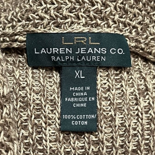 Lauren Ralph Lauren Knit Button Up Cotton Sweater Cardigan, XL - Picture 3 of 3