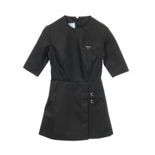 PRADA Re-Nylon Dress Nylon Black #36 Used Women