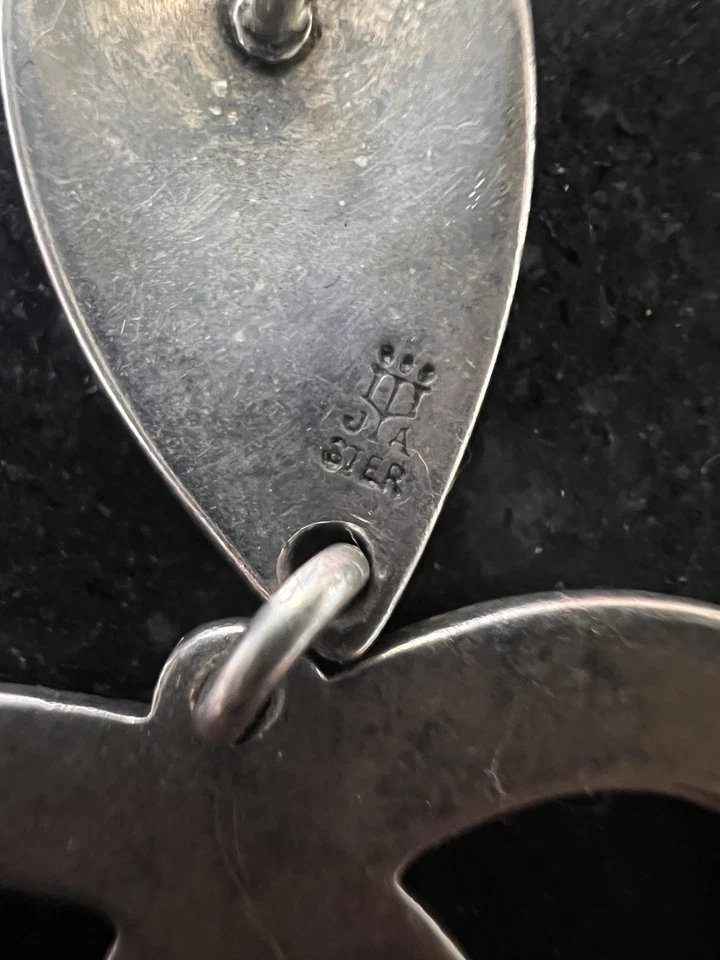 James Avery Retired “From The Heart”Large Sterling 925 Heart Shaped Earrings - Image 3 of 4