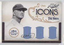 2011 Playoff Prime Cuts Icons Trios Materials 17/25 Phil Niekro #28 HOF 12xz