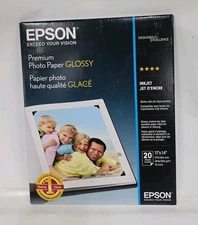 Epson 11" X 14" Premium Photo Paper, S041466, Glossy, 20 Sheets, New In Box