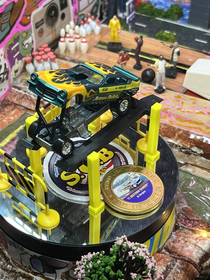 Chevrolet Vega Motown Shaker 1971 Johnny Lightning divertido Al Bergler casi nuevo con moneda Foto 3 de 4