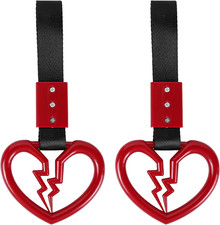 2PCS Broken Heart Handle Ring for Car, Heart Shaped Handle Straps, Hand Strap Gr