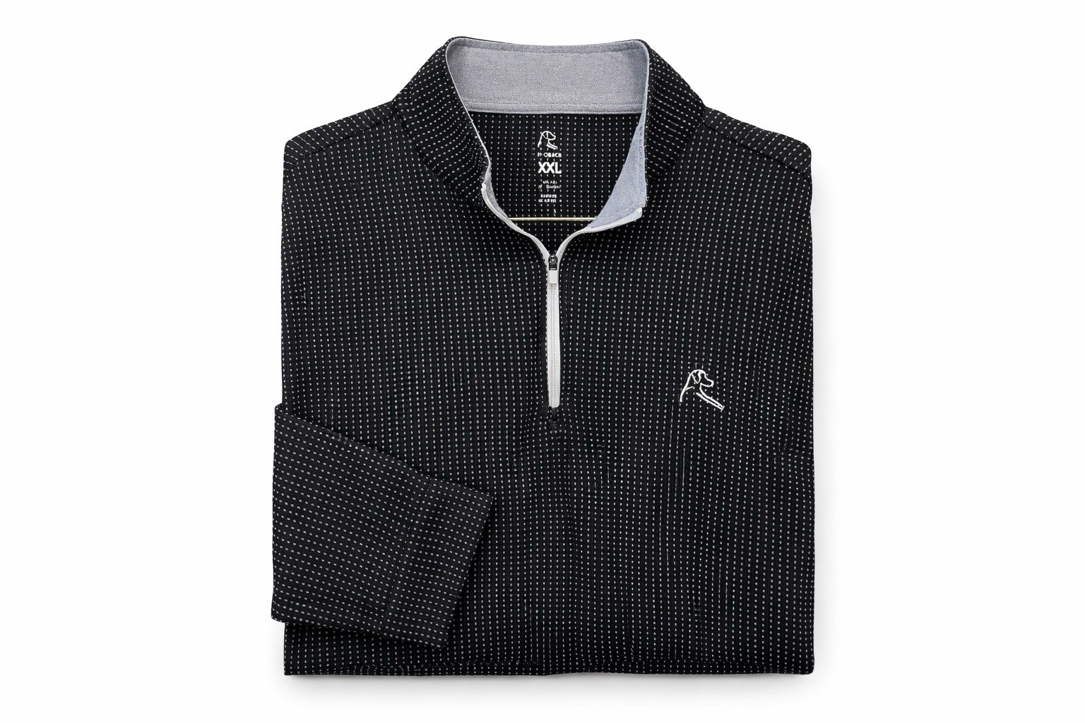 Rhoback Performance Quarter Zip Pullover Black Mi… - image 1