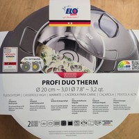 Elo Fleischtopf 20Cm Edelstahl Induktion Glasdeckel SpüLmaschinenfest