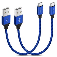 USB to USB C Cable 1ft, 2-Pack USB A to USB C Charger Cord Type C