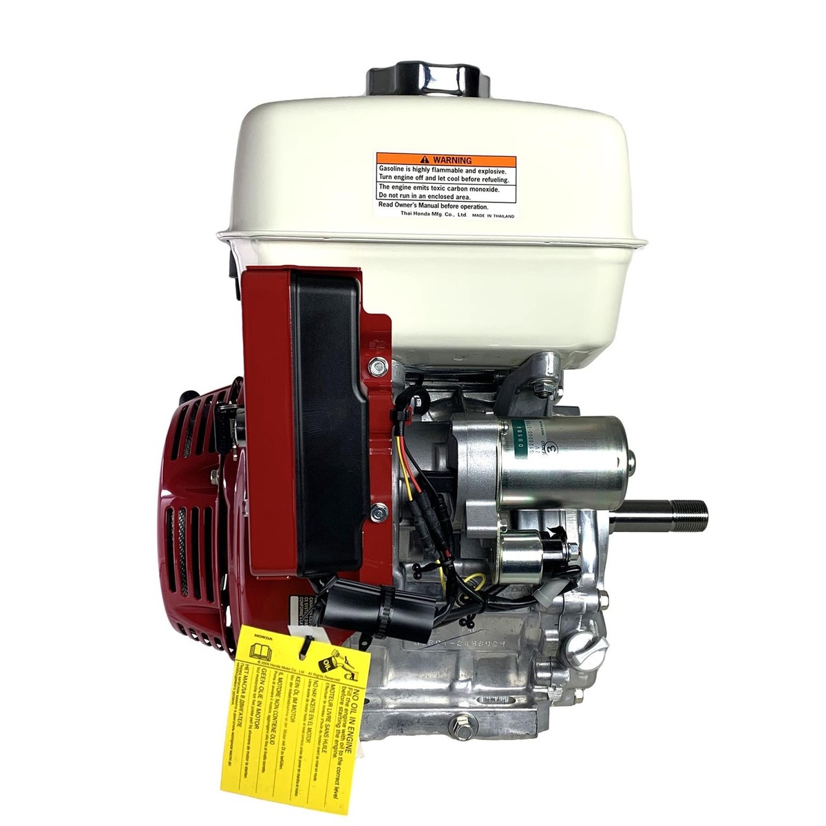 Honda GX390 PAE2 Horizontal Engine with Threaded Crankshaft and