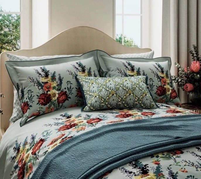 John Lewis V&A Home Bedroom Pure Cotton Botanical Harmony Floral Large Cushion - Image 2 of 2