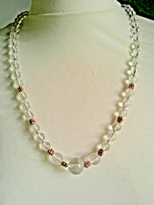Lola Rose Rock Crystal Necklace with Rose Gold coloured Nugget Spacers