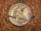 1861-S Seated Liberty Half Dollar VF-XF Details with Damage Old Silver Coin