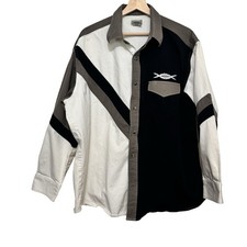 Vintage Express Rider Aztec Western Button Down Long Sleeve Shirt Size XL Rodeo