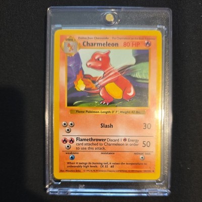 RARE Stage 1 Pokemon Charmeleon Card 24/102, 1995