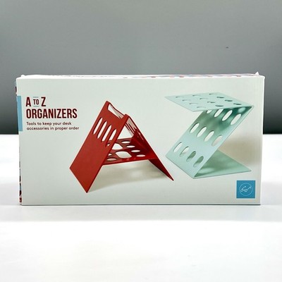 Sealed A to Z DESK ORGANIZERS Abstract Geometric Art METAL Modernist Minimalist