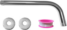 L Shape Shower Arm with Flange,8 Inch Wall Mount Replacement Angle Shower Head