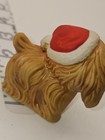 Vtg Lefton Dog Figurine Santa Hat Candy Cane Maltese Shih Tzu Lhasa Apso Christm — photo 3