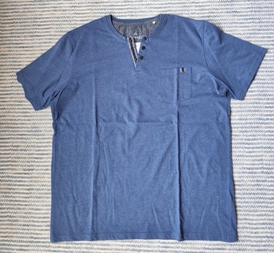 Reward Herren Shirt - T-Shirt - Henley-Shirt - Gr. 56/58 - mittelblau - 1 Tasche