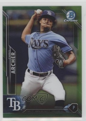 2016 Bowman Chrome Green Refractor 84/99 Chris Archer #65 v9t